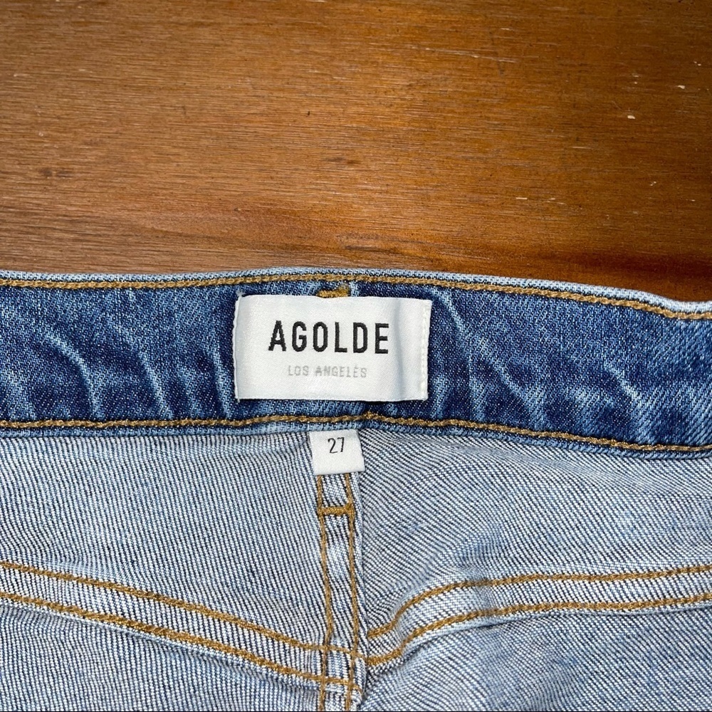AGOLDE Toni Mid Rise Straight Distressed Ankle Jeans 27 - Picture 8 of 11